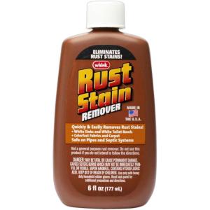 Rust-Oleum Whink Rust Stain Remover | Heavy-Duty Iron Stain Remover Foaming Spray with Excellent Cling for Toilets, Showers, Sinks, Outdoor Siding | 24 oz(6 Fl Oz (Pack of 1))