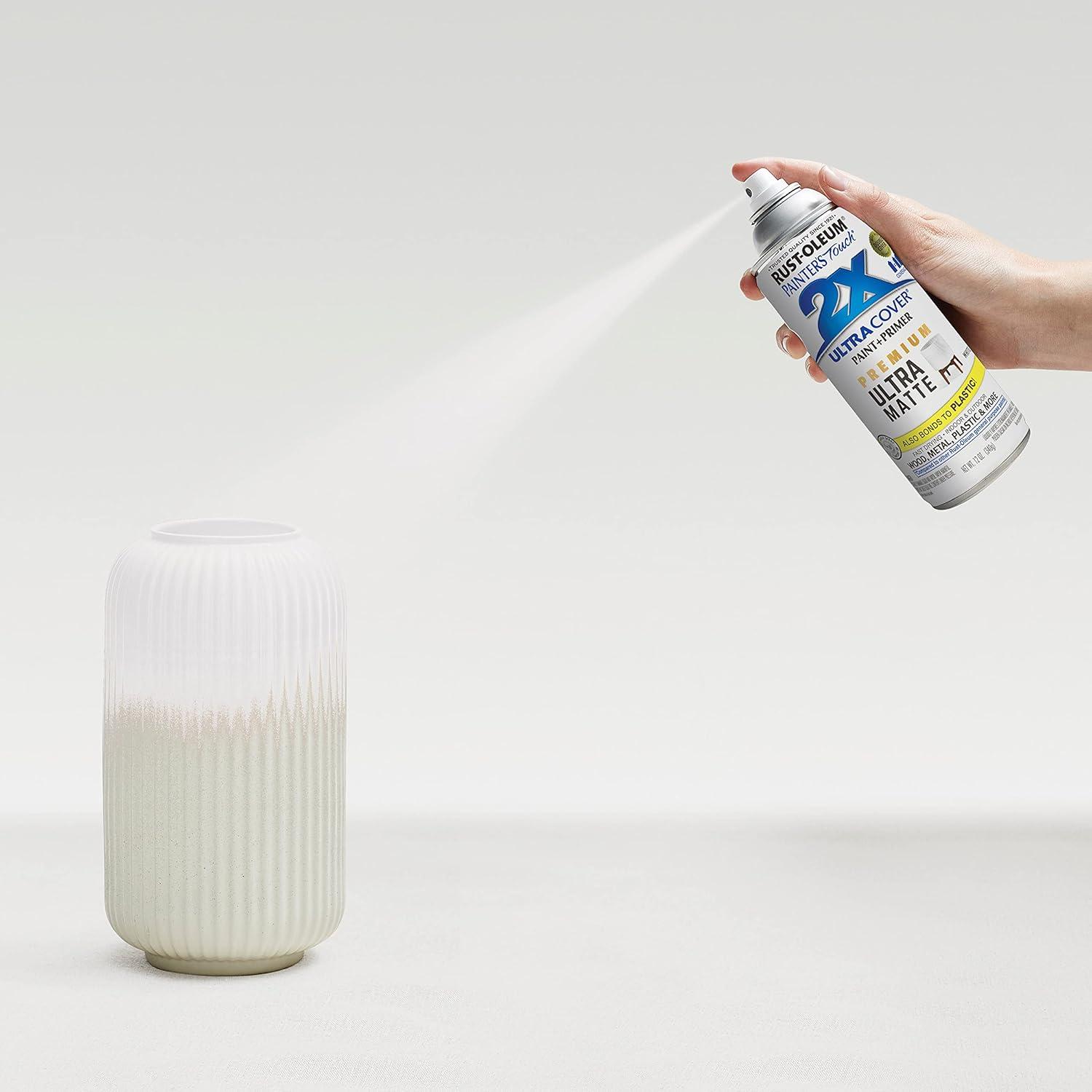 image:imageRustOleum 331181 Painters Touch 2X Ultra Cover Spray Paint 12 oz Ultra Matte White1