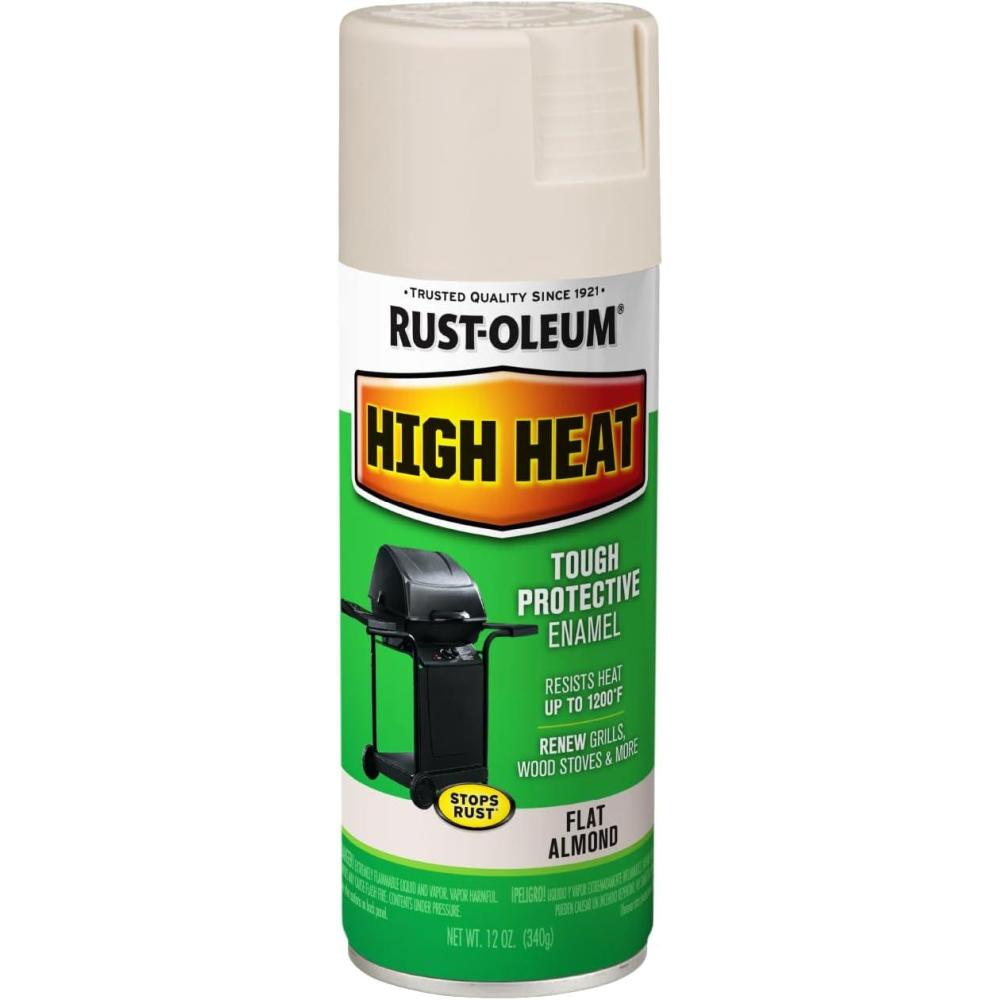 image:imageRustOleum 7778830 High Heat Enamel Spray Paint BarBQue Black 12OunceAlmond