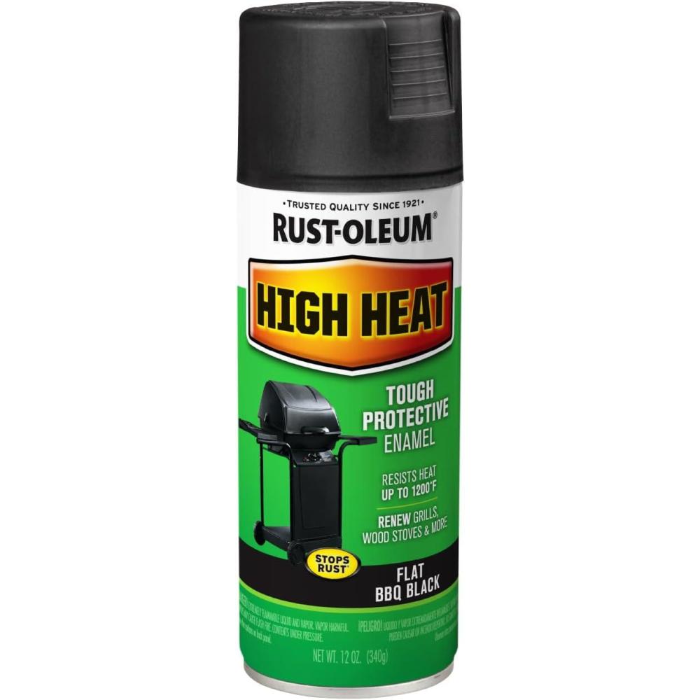 image:imageRustOleum 7778830 High Heat Enamel Spray Paint BarBQue Black 12OunceBarBQue Black
