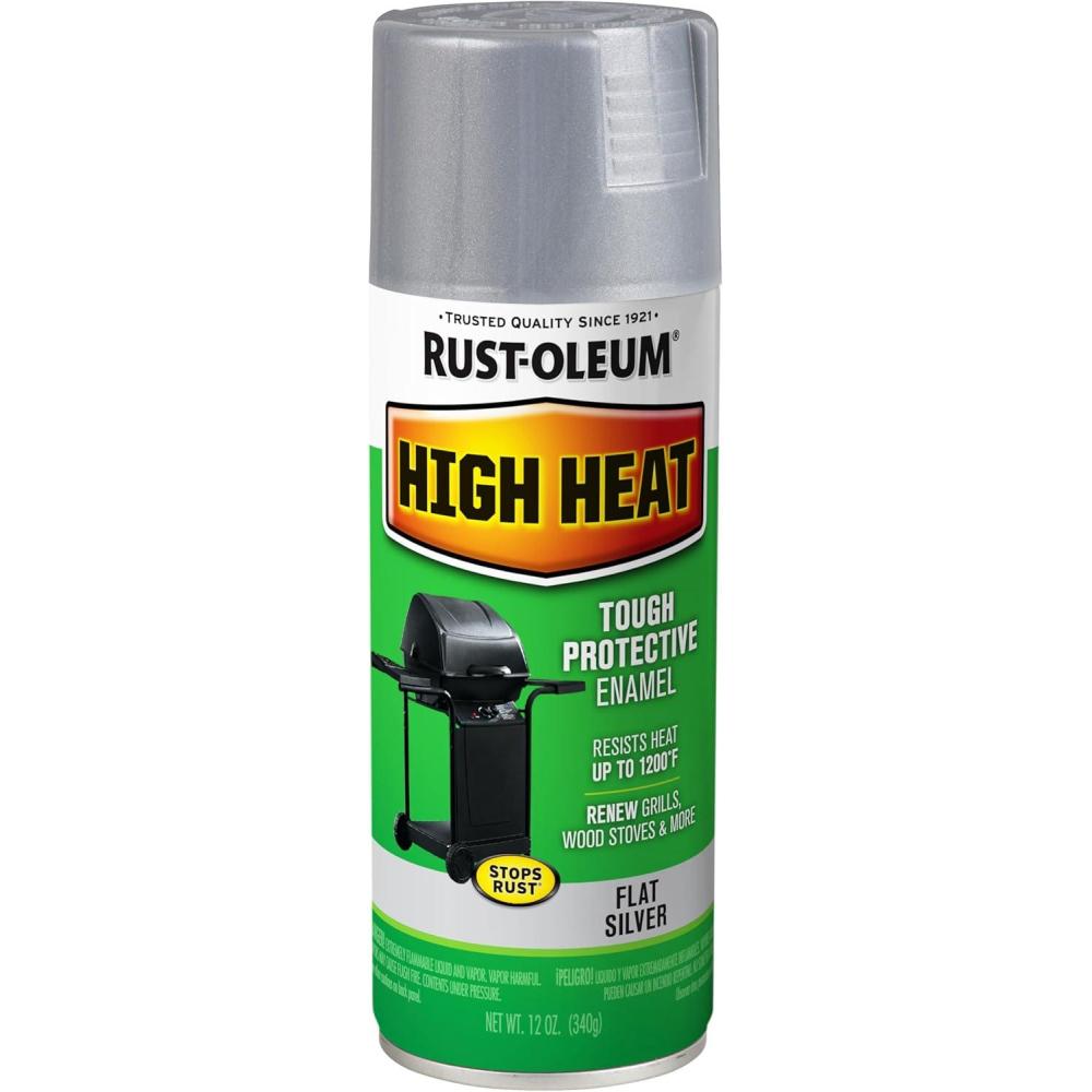 image:imageRustOleum 7778830 High Heat Enamel Spray Paint BarBQue Black 12OunceSilver