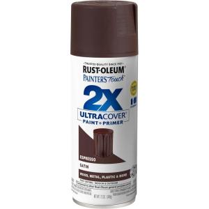 Rust-Oleum 249081 Painter’s Touch 2X Ultra Cover Spray Paint, 12 oz, Satin Espresso