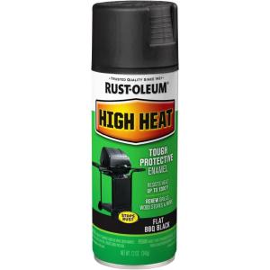 Rust-Oleum 7778830 High Heat Enamel Spray Paint, Bar-B-Que Black, 12-Ounce(Bar-B-Que Black)