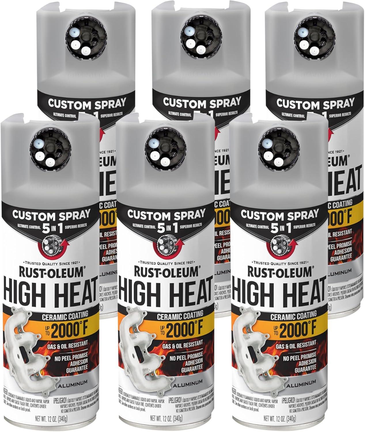 image:imageRustOleum Automotive High Heat Spray Paint Custom Spray 5in1 12 oz Gloss ClearFlat Aluminum