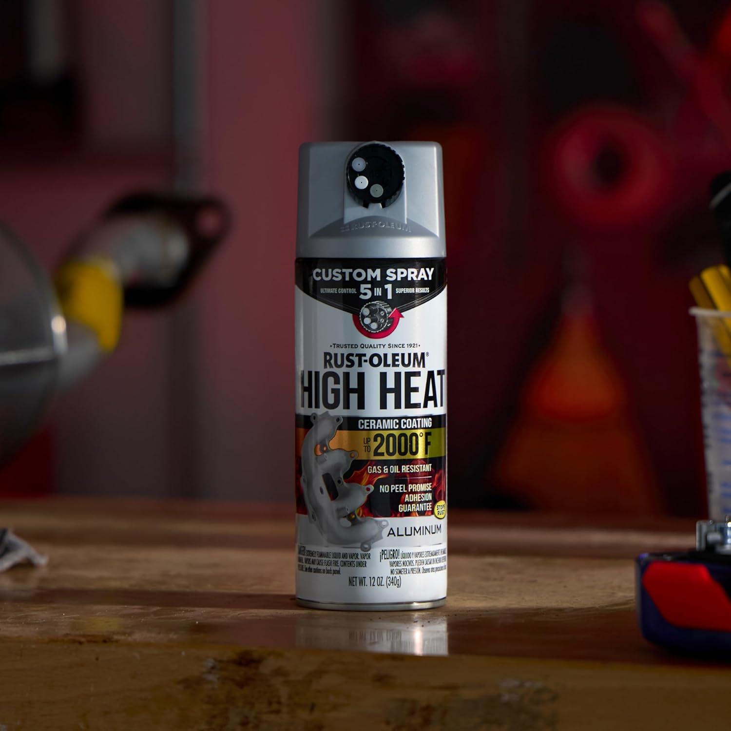 image:imageRustOleum Automotive High Heat Spray Paint Custom Spray 5in1 12 oz Gloss ClearFlat Aluminum