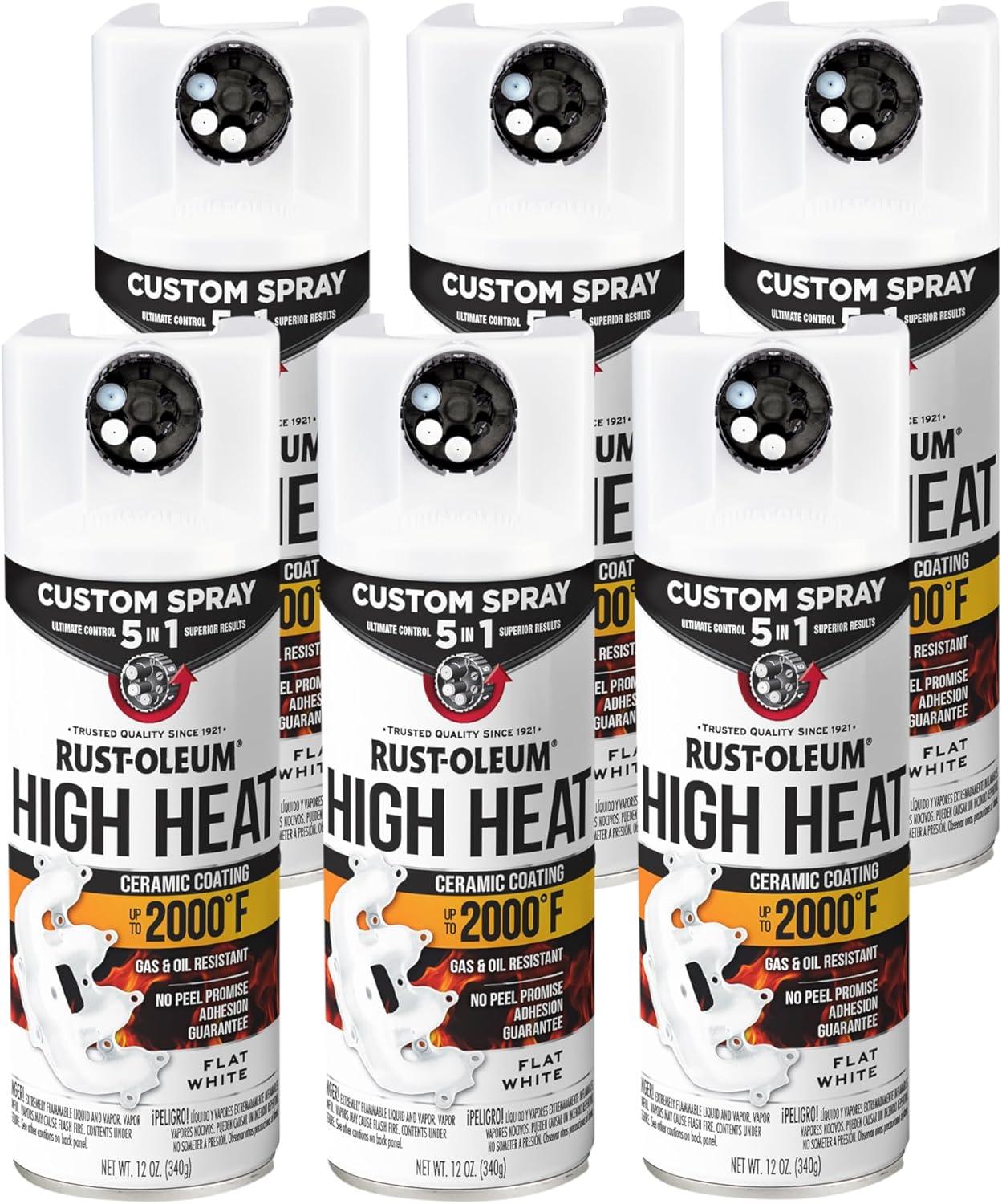 image:imageRustOleum Automotive High Heat Spray Paint Custom Spray 5in1 12 oz Gloss ClearFlat White