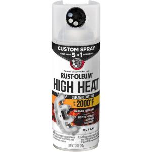 Rust-Oleum Automotive High Heat Spray Paint Custom Spray 5-in-1, 12 oz, Gloss Clear(Gloss Clear)